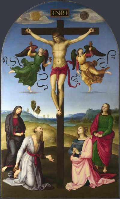 Le Christ crucifié avec la Vierge Marie, les saints et les anges La Crucifixion Mond, 1502-1503 - Raffaello Sanzio Raphael