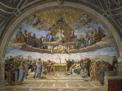 La Dispute du Saint-Sacrement, de la Stanza della Segnatura, 1509-10 - Raffaello Sanzio Raphael