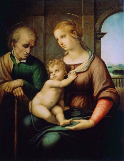 La Sainte Famille, ou Madone avec Joseph sans barbe, vers 1506 - Raffaello Sanzio Raphael