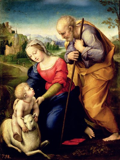 La Sainte Famille avec un agneau, 1507 - Raffaello Sanzio Raphael