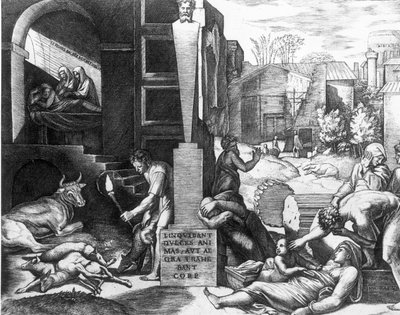 La peste chez les animaux et les humains - Raffaello Sanzio Raphael