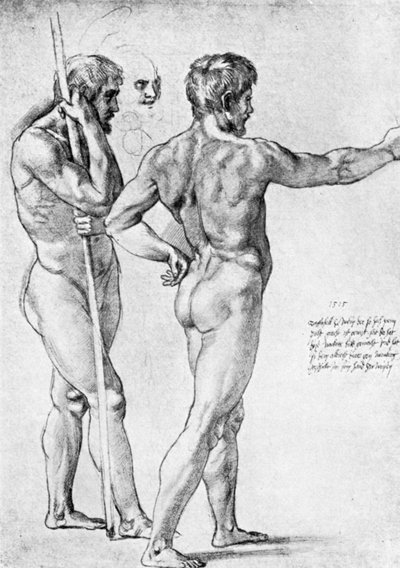 Deux études de nus masculins - Raffaello Sanzio Raphael