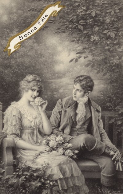 Couple sur un banc - Raimund Ritter Von Brennerstein Wichera