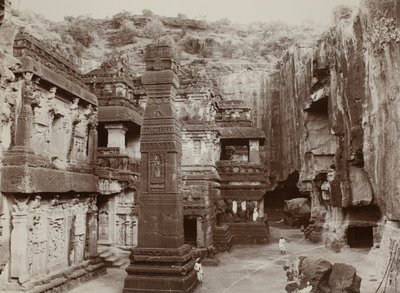 Temple taillé dans la roche de Khalias, Ellora - Raja Deen Dayal