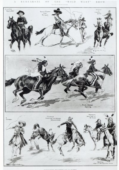 Une répétition du Wild West Show à Olympia - Ralph Cleaver