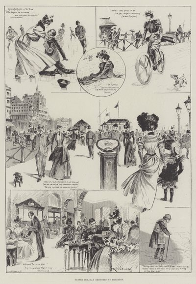 Croquis des vacances de Pâques à Brighton - Ralph Cleaver