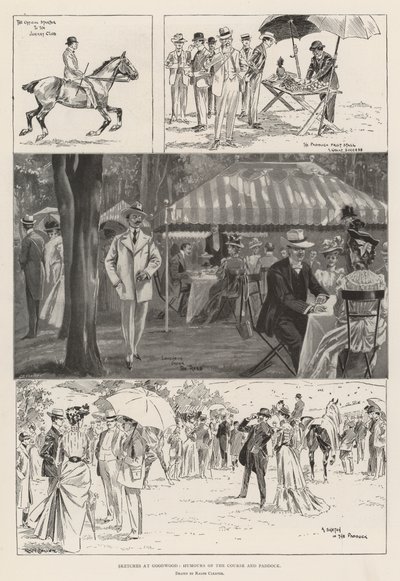 Croquis à Goodwood, Humours de la course et du paddock - Ralph Cleaver