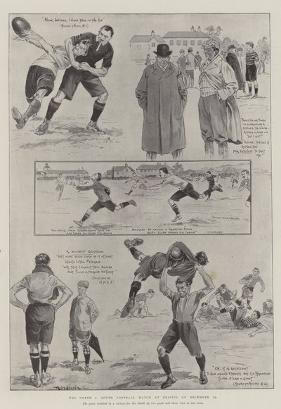 Le match de football Nord contre Sud à Bristol, le 15 décembre - Ralph Cleaver