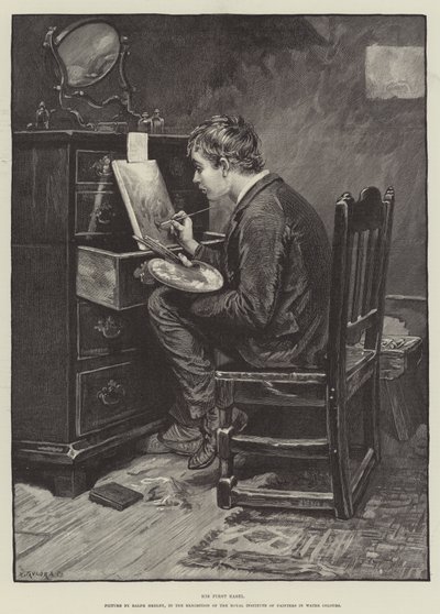 Son premier chevalet - Ralph Hedley