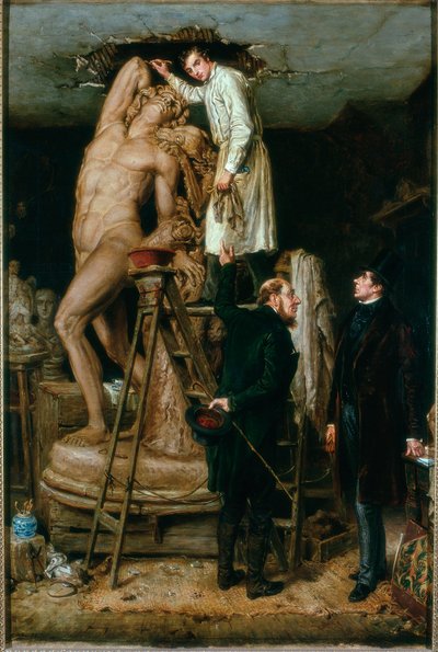 John Graham Lough dans son atelier, 1881 - Ralph Hedley