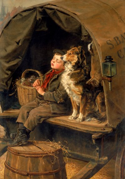 Dernier au marché ou Le chariot du transporteur - Ralph Hedley