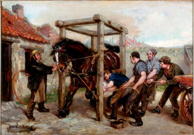 Ferrage de la Jument Baie, vers 1885-90 - Ralph Hedley