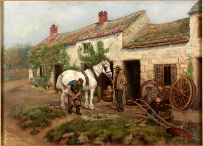 Forge, Hexham Bridge End, 1885 - Ralph Hedley