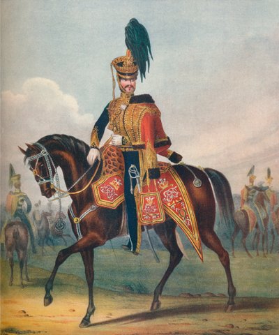 Officier du 10ème régiment royal de hussards du Prince de Galles, 19ème siècle - Ralph Nevill