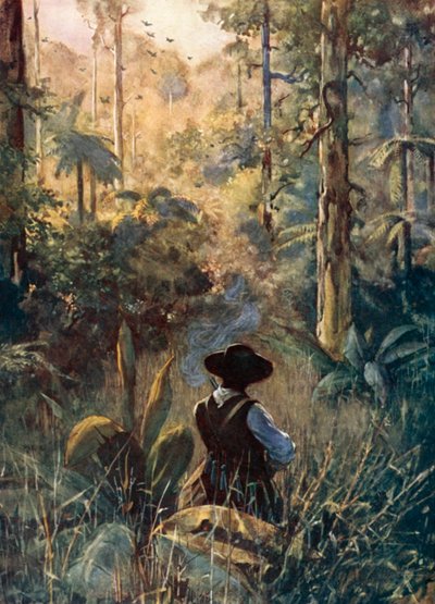 Illustration pour Robinson Crusoé de Daniel Defoe - Ralph Noel Pocock