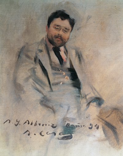 Portrait du pianiste et compositeur espagnol Isaac Albéniz (Camprodon) - Ramón Casas