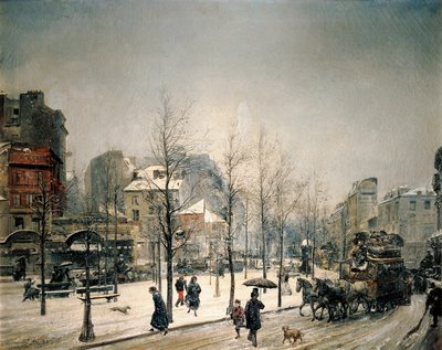 Neige sur le Boulevard de Clichy - Ramón Martí Alsina