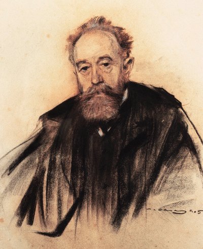 Portrait du peintre et homme politique espagnol Aureliano de Beruete (1845-1912) - Ramon Casas i Carbo