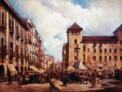 La vieille promenade à Barcelone (Els Encants Vells) - Ramón Martí Alsina