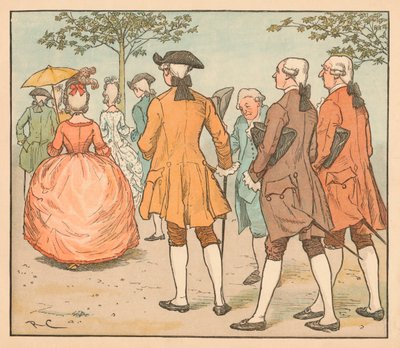Son amour était recherché... Par vingt prétendants et plus, vers 1885 - Randolph Caldecott