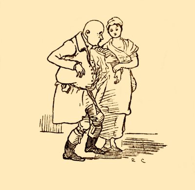 John Gilpin arrive, sans chapeau et sans perruque, 1878, vers 1918 - Randolph Caldecott