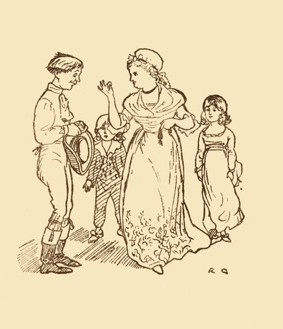 Mme Gilpin paie le postillon pour retrouver son mari, 1878, vers 1918 - Randolph Caldecott