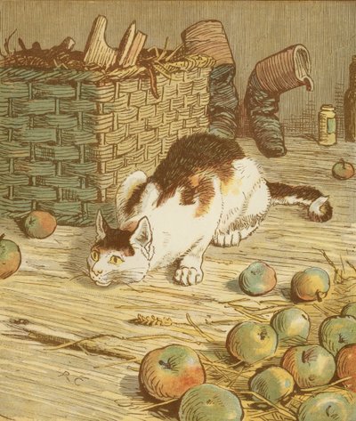 La maison que Jack a construite, comptine cumulative. Le chat qui a mangé le rat qui a mangé le malt. Illustration de Randolph Caldecott. - Randolph Caldecott