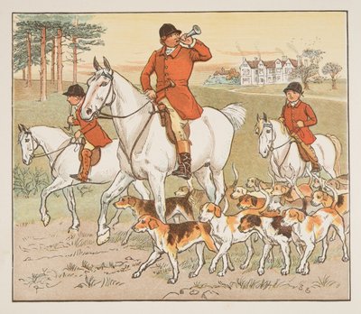 Le chasseur souffle dans son cor, du livre d