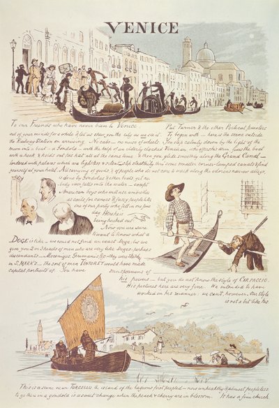 Venise, avec croquis de dessins animés - Randolph Caldecott