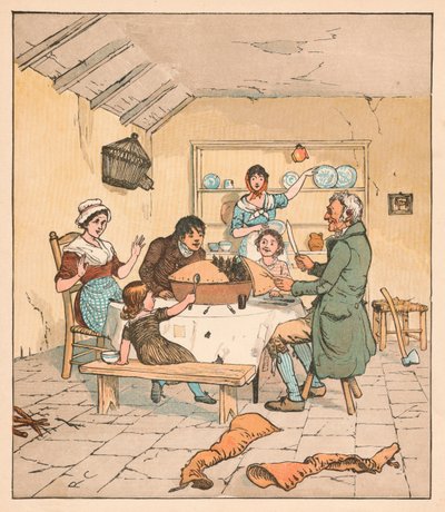 Quand la tarte fut ouverte, les oiseaux commencèrent à chanter, 1880 - Randolph Caldecott