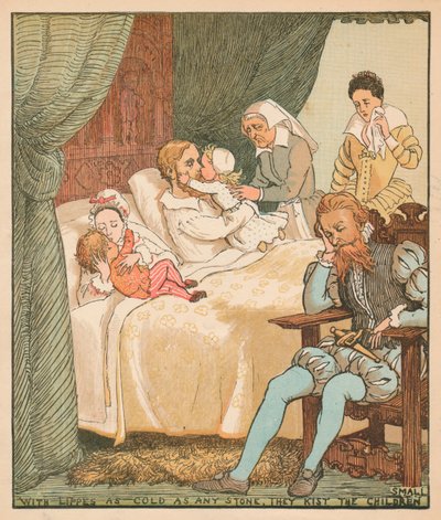 Avec des lèvres aussi froides que la pierre, ils ont embrassé les petits enfants, c1878 - Randolph Caldecott