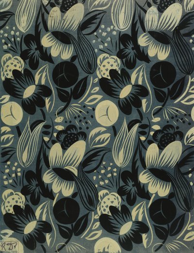 Flowers on Blue Background ; Fleurs sur Fond Bleu - Raoul Dufy