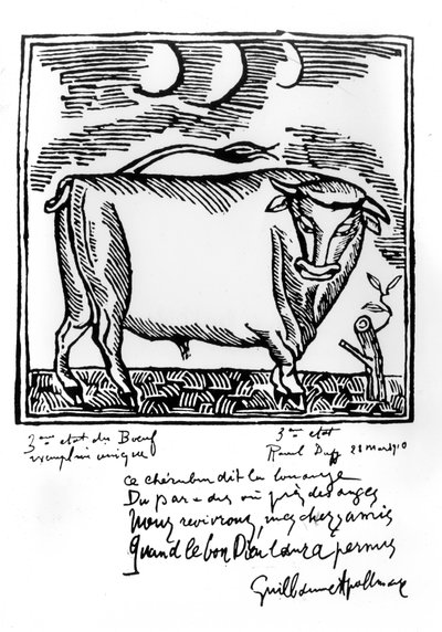 Illustration de "Le Bestiaire" de Guillaume Apollinaire - Raoul Dufy