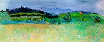 Paysage des Pyrénées Orientales, depuis la route du Boulou - Raoul Dufy