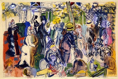 Le Moulin de la Galette (watercolor, pen  ink) - Raoul Dufy