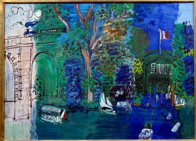 Nogent, le pont rose et le chemin de fer - Raoul Dufy