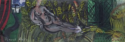 Nymphe couchée dans le blé (huile sur toile) - Raoul Dufy