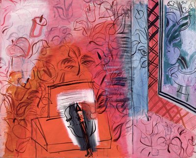 Nature morte au violon, hommage à Jean-Sébastien Bach (1685-1750) 1952 (huile sur toile) - Raoul Dufy
