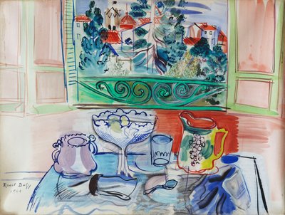 Nature morte aux deux Verres à Ceret ; Still life with two Glasses at Ceret - Raoul Dufy