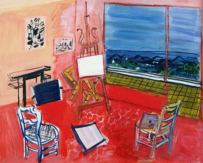 Studio à Vence (huile sur toile) - Raoul Dufy