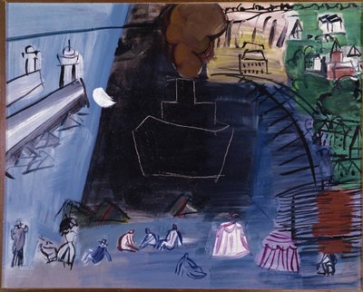 The Black Cargo (huile sur toile, 20e siècle) - Raoul Dufy