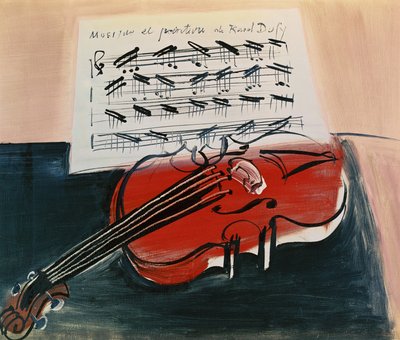 Le violon rouge, vers 1948 (huile sur toile) - Raoul Dufy