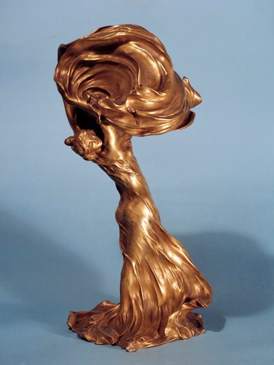 Pied de lampe représentant la danseuse américaine Loie Fuller - Raoul Francois Larche
