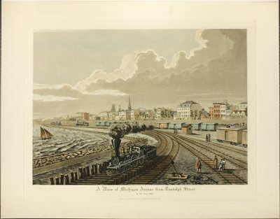 Vue de Michigan Avenue depuis Randolph Street en 1865 - Raoul Varin