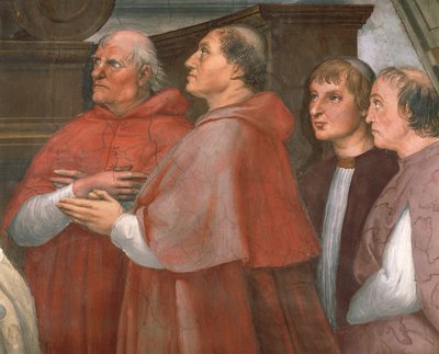 Cardinal Raffaele Riario avec des spectateurs (détail) - Raphael (1483 1520)