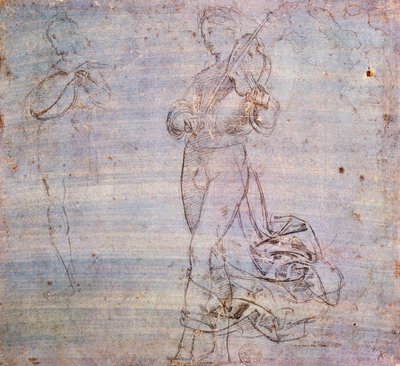 Étude pour figure avec instrument de musique - Raphael
