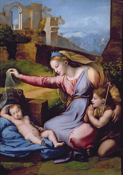 La Madone au diadème bleu ou La Madone au voile - Raphael