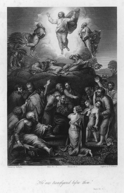 La Transfiguration, Marc IX, 2 (gravure) - after Raphael