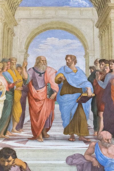 Aristote et Platon : détail de l