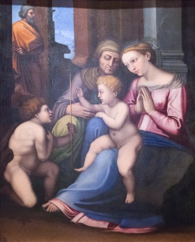 Sainte Famille avec Sainte Élisabeth et Saint Jean-Baptiste - Raphael (1483 1520)